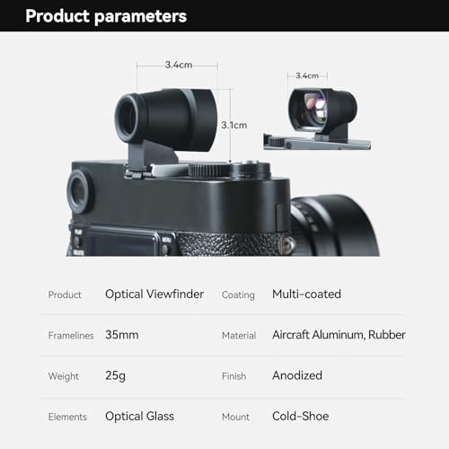 TTARTISAN 35mm Optical Viewfinder, Camera External View Finder for 35mm Lens