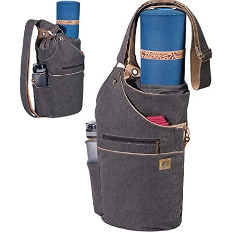 WRASCO Yogamatten-Tasche aus Segeltuch, lässiger Yoga-Rucksack Cover