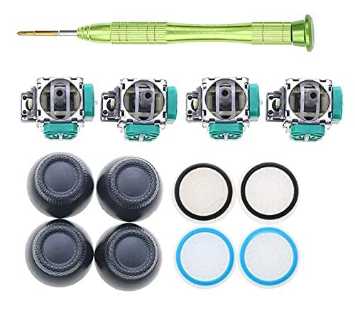 ｃｌｔｇｘｄｄ All-in-One Repair Kit for PS4/PS3/Xbox Controllers - 3D Analog Joystick, Thumbsticks, Assist Caps, and Screwdriver Included