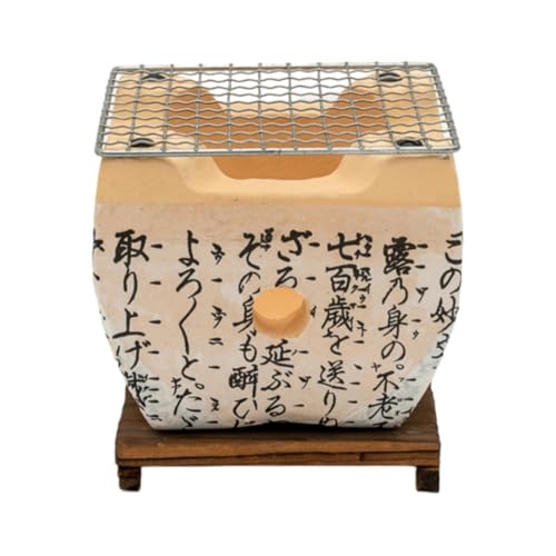 EnergyLion 和風4in1 セラミック火鉢 七輪 グリル ポータブルアウトドアバーベキューグリミニ火鉢 飛騨コンロ 焼き鳥 BBQ 兼用 高効率炭火ストーブ パーティーに焼き鳥炭ストーブ ル キャンプ 家庭用最適な (20)
