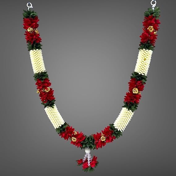 SHREE BALAJI ENTERPRISES Artificial Mala for God Photo Frame Home Decoration Multipurpose Red and White Big (B0DGCXB53Q) Amazon Price History, Amazon Price Tracker