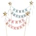 Produktbild Whaline Happy Birthday Cake Topper Wimpelkette Girlande Wimpelkette Flaggen Party Kuchen Dekoration für Kinder Mädchen Jungen
