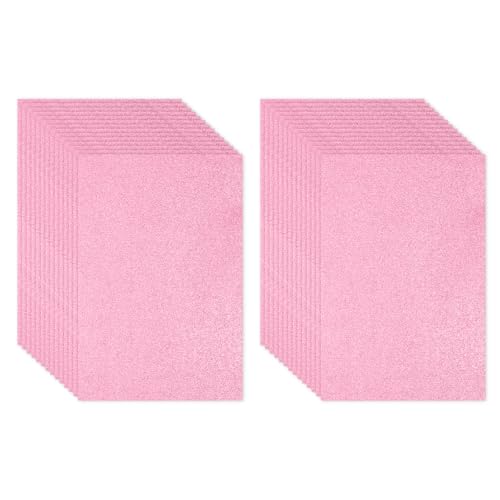 Feuille de Mousse Pailletée Rose Autocollante pour Créer sans Colle et sans Salir la Maison