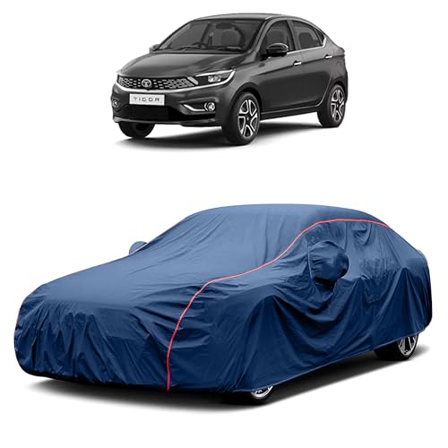 Image of Heavy-Duty Car Cover for Tata Tigor (2017 to 2025 All Models) Deluxe Waterproof & UV-Resistant All-Season Exterior Protection