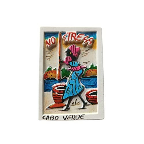 Imán para nevera 3D de Cabo Verde, regalo de recuerdo, resina hecha a mano, imán para nevera Cabo Verde para decoración del hogar y la cocina