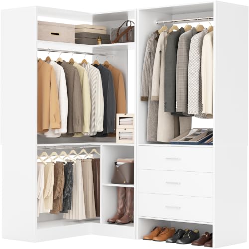 Aheaplus L-Shaped Walk-In Wardrobe