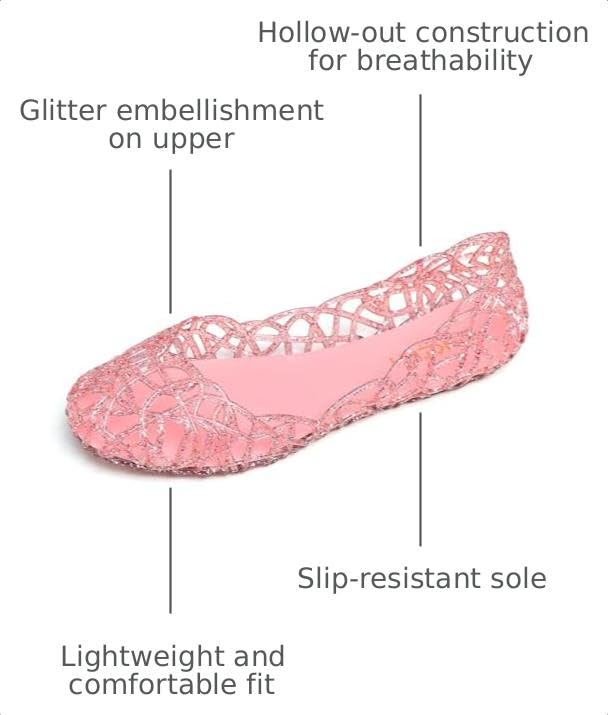 Image of Dear Time Women Flat Heel Summer Beach Jelly Shoes