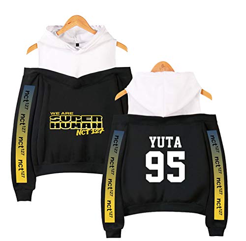Xkpopfans NCT Hoodie Sweatshirt off the shoulder Pullover Johnny Jaehyun Jungwoo Yuta Sweater