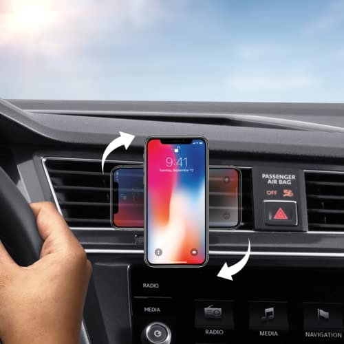 Image of Tusa Magnetic Car Phone Holder, Universal Air Vent Holder with 360 Degree Rotation (Black)