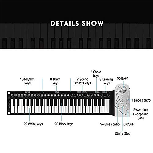 Piano À Main, Piano Pliable 49 Touches Clavier De Piano Portable Clavier Électronique Piano Pour Enfants Débutants - Les Beatles, Paul McCartney, John Lennon, RIngo Starr, George Harrison Piano À Main, Piano Pliable 49 Touches Clavier De Piano Portable Clavier Électronique Piano Pour Enfants Débutants – Image 4