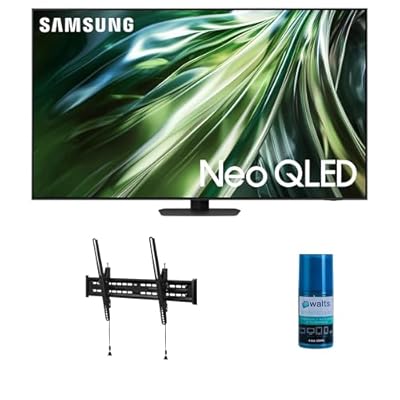 Samsung QN85QN90DAFXZA 85 Inch Neo QLED TV with 4K AI Upscaling with a Walts TV Large/Extra Large Tilt Mount for 43"-90" Compatible TV's and Walts HDTV Screen Cleaner Kit (2024)