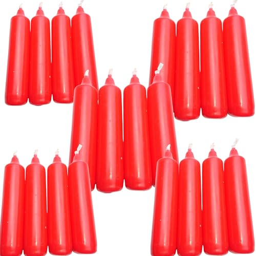 Ebersbacher Kerzen Sparpack 5er Pack Adventskerzen rot ca. 23 x 105 mm (5 x 4 Stück) (AK 4-12/500) Weihnachtskerzen, Christbaumkerzen, Pyramidenkerzen, Baumkerzen apog-Versand®