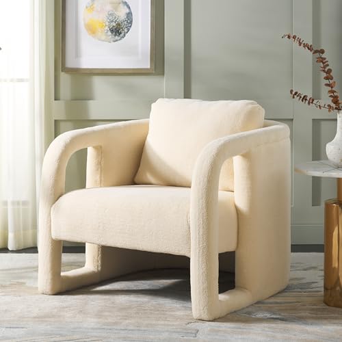 Sillón Plegable Tela Peluche Crema miniatura 2