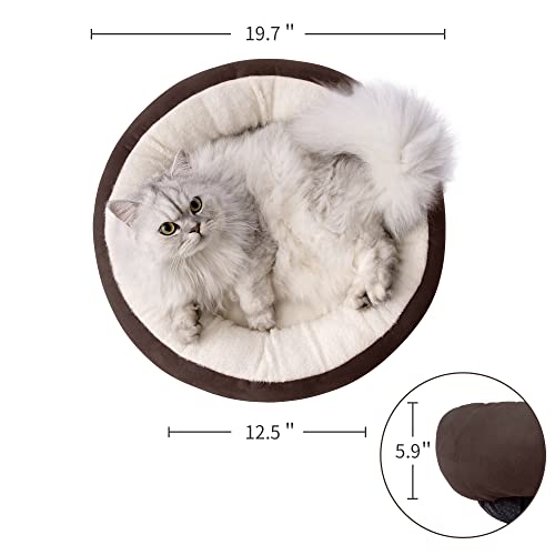 Love's cabin Round Donut Cat and Dog Cushion Bed, 20in Pet Bed for Cats or Small Dogs, Anti-Slip & Water-Resistant… - Image 5