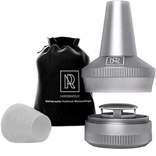 M. ROSENFELD - Shisha con rosca, de aluminio universal con adaptador, se adapta a todas las shishas, accesorio de enfriamiento, simplemente hay que conectar al adaptador de cabeza, metal, plata