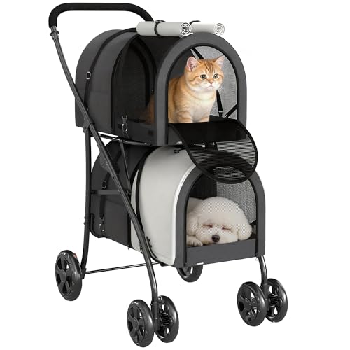 Accesso facile e comfort: Gli animali entrano rapidamente tramite porte con cerniera. Finestre in rete per ventilazione e vista. Ogni trasportino include un morbido cuscino.