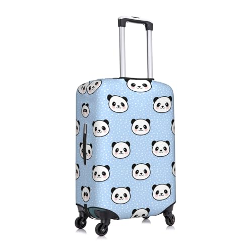 Cute Cartoon Panda Travel Luggage Cover Fits 18-32 Inch Luggage, Stretch Suitcase Cover Protector with Concealed Zipper for Wheeled Suitcase Tsa Approved3