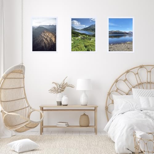 Image of JCJMY 14x17 Picture Frame White for Poster Photo Picture, Horizontal and Vertical Formats for Wall Hanging, 14 x 17 Wall Gallery Poster Photo Frame for 14 by 17 Photos Posters, White