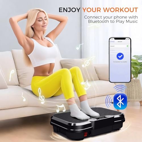 Image of NXSCI Vibration Plate Exercise Machine, Vibration Plate for Lymphatic Drainage Weight Loss, Shake Plate with 250 Speed Levels, 400 Lbs Capacity Full Body Workout for Home Office Gym