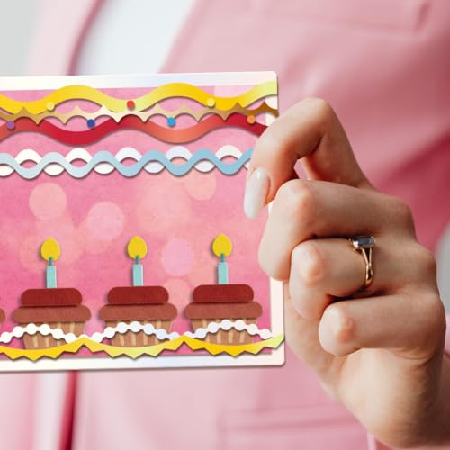 GLOBLELAND Birthday Party Border Metal Die Cuts for Crafting Edge Frame Metal Cutting Die Base Border Cutting Dies for DIY Scrapbooking Photo Album Decorative Embossing Paper Card - Image 4