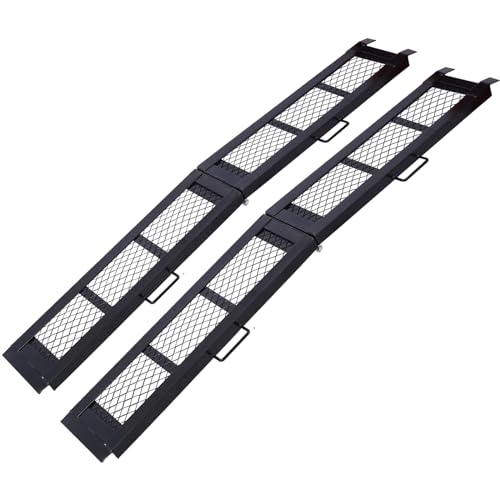 Rampa plegable de acero para motocicletas 800 lb, negra miniatura 2
