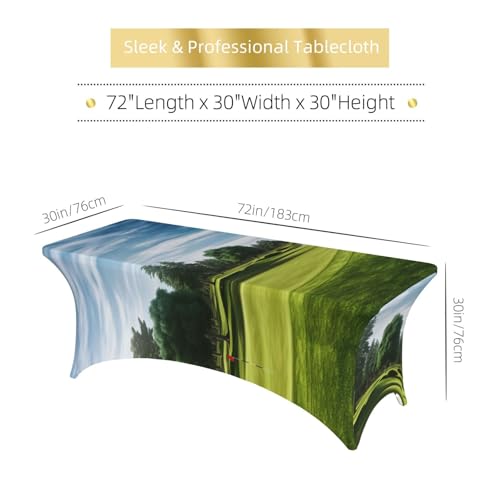 Nappe de pelouse de golf ajustée pour table rectangulaire sans plis - 7