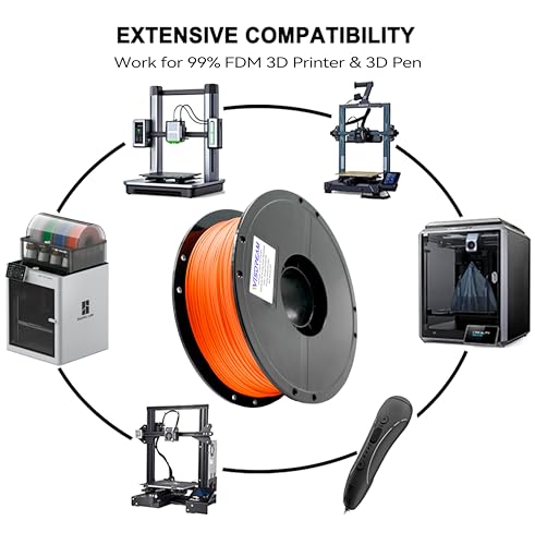 Image of FlexiTough Flexible Filament, Orange, 1.75mm, 1KG | Specifically for Printing Real-Game Bouncy Airless Basketball, 2.2lbs