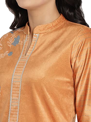 Image of Ahalyaa Women's Digital Print Velvet Kurta With Palazzo (AHKUPZ-COMBO-411-12-13)