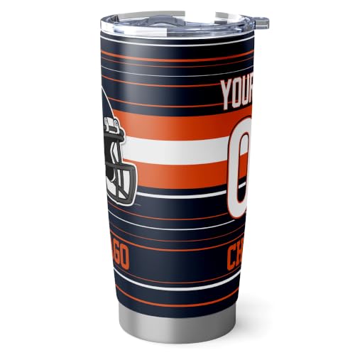 Image of Chicago Tumbler 20oz Travel Mug Gifts Custom Name Number
