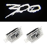 Avmtokar Never Fade Door Puddle Light for 2005~2022 Chrysler 300 300C 300S Projector Ghost Shadow Logo Lights Welcome Courtesy Step Lights (2. Never Fade White 300 Emblem for Chrysler)