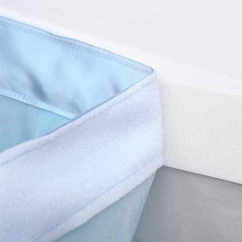 rismart Tulle Tutu Table Skirt Decor Blue 76 H x L 280 cm, 110.2 x 29.9 inch (Rectangular) - Image 4