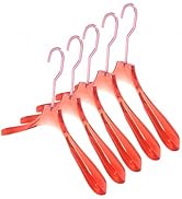 MOGAYLEO 5-Pack Acrylic Suit Hangers, Heavy-Duty Coat Hangers, Jacket, Sweater, Shirt Hangers, Wa...