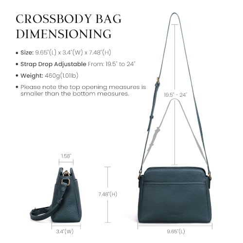 Image of befen Anti-theft Crossbody Bag for Women Genuine Leather, Small Cross Body Shoulder Handbags with RFID Card Slots