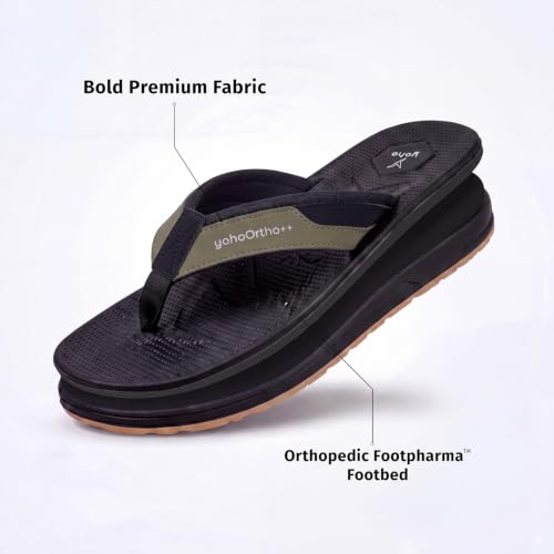 Image of YOHO Bubbles Men Ortho slippers | Soft comfortable and stylish flip flop slippers for Men in exciting colors |Lightweight | Anti Skid | Daily Use Chappal