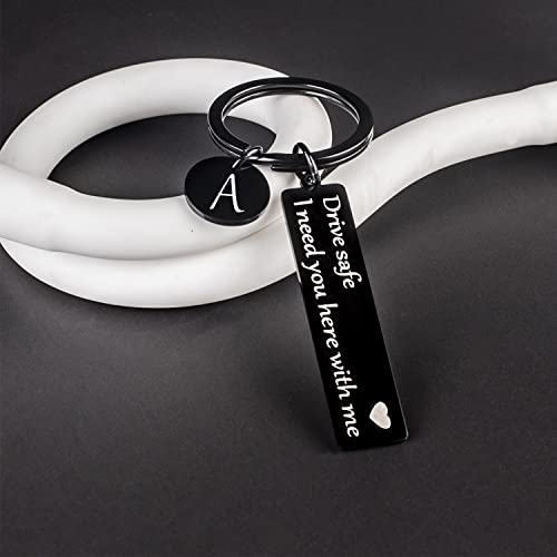 Image of drive safe keychain for him key rings for her men boyfriend