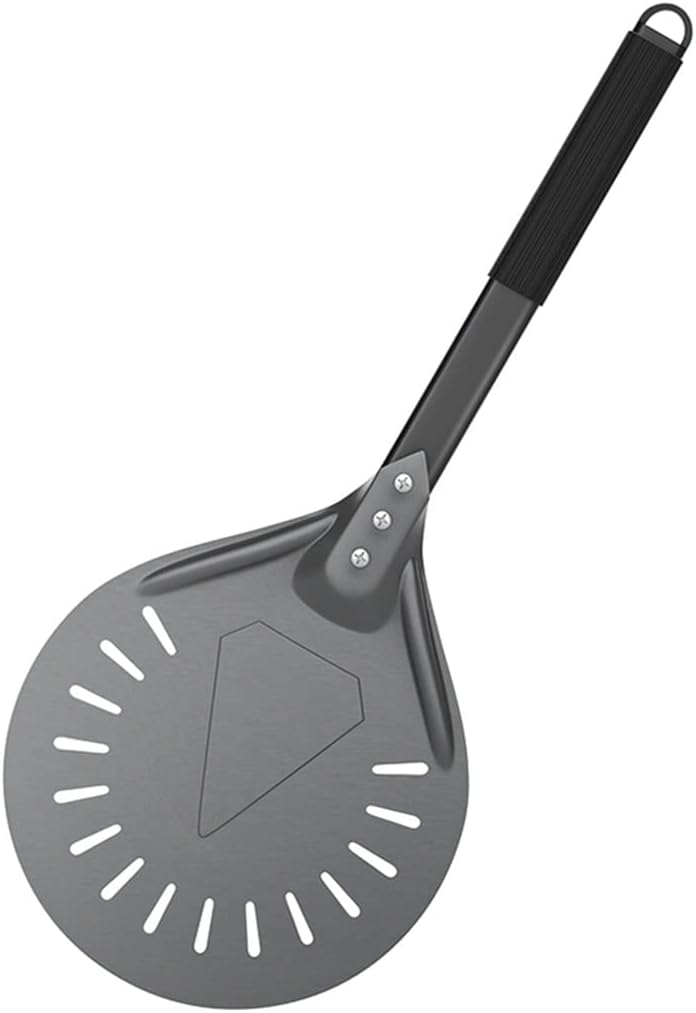 Gray Pizza Peel Shovel Hard Anodized Aluminum Pizza Paddle Borad Metal Pastry Baking Spatula Accessories for 7/8/9 Inch (Size : 9 inches)