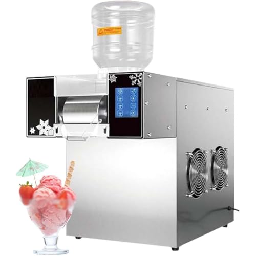ZOLPINL Máquina de Hielo eléctrica de 360 W/750 W/1200 W para restaurantes, Helados, máquina de Hielo en Forma de Copo de Nieve de 60 kg/120 kg/180 kg/24 h, máquina Bingsu Coreana, tritura
