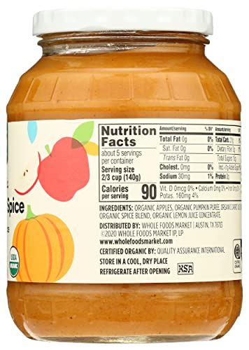 Image of 365 Everyday Value, Organic Pumpkin Spice Apple Sauce, 24 OZ