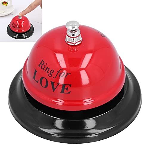 Restaurant, Classic Bell‑Shaped Design Call Bell Stainless Steel Non-Slip Base For Customer Service Counters Cleaners Or Household Use For Dinner School(Red) #TOP3