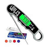 Meat Thermometer Digital, IP67 Waterproof Food Thermometer for Cooking and Baking, Instant Read Meat Thermometer with Backlight, Hold Function & Magnet for Kitchen, Beef, Grill, BBQ, Candy, Turkey