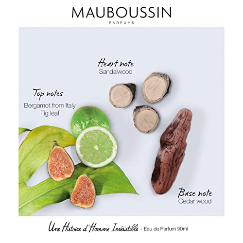Mauboussin - Une Histoire d'Homme Irrésistible 90ml (3 Fl Oz) - Eau de Parfum for Men - Woody & Fresh Scents - Image 4