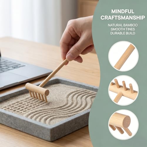 Juego Mini Rastrillos Zen para Jardín DOITOOL 10 Piezas miniatura 5