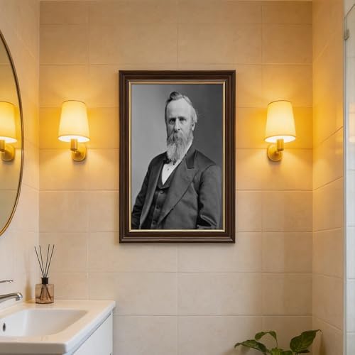 Impression toile Rutherford B Hayes cadre suspendu inclus
