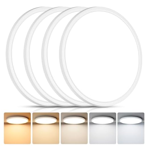 23+ Creative Low Ceiling Basement Ideas for Maximum Style and Functionality 2 Brightever 4Pack LED Flush Mount Ceiling Light Fixture, 12 Inch 24W, Super Slim 0.67 Inch, 3200LM, Dimmable & 2700K-6500K 5 Color Selectable LED Ceiling Lights for Bedroom