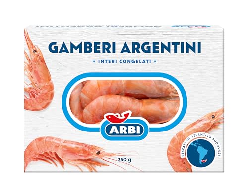Arbi, Gamberi Argentini Interi, 250g (Surgelato)