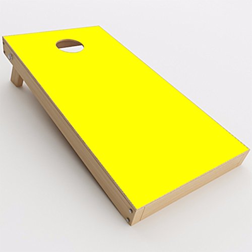 Skin Decal Vinyl Wrap for Cornhole Game Board Bag Toss (2xpcs.) / Bright Yellow