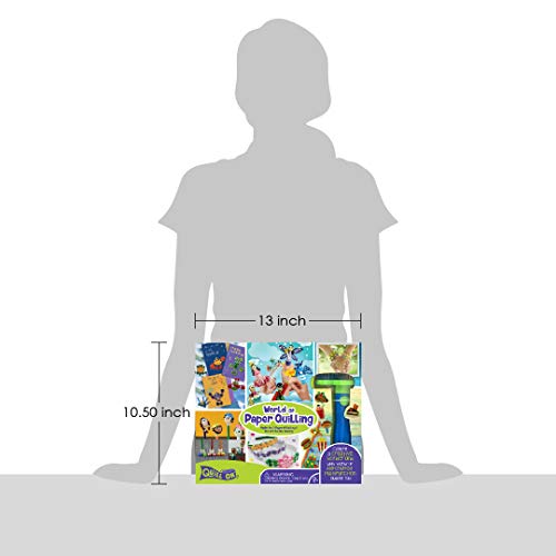 Quill On - Paper Quilling Kit for Beginners, with Electric Quilling Tool, 20+ Quilling Ideas & 5mm, 10 mm Quilling Strips - Multicolor,Fun Craft Kit with 120 Page Quilling Page