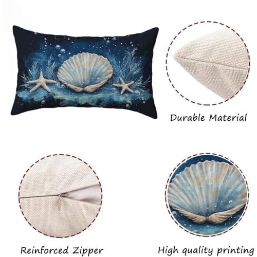 Housse de coussin 40x60 imperméable anti tache pour canapé de terrasse