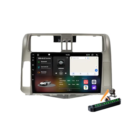 Autoradio 2 Din Android 14 Prado 150 avec Carplay sans fil et connexion WiFi 4G 5G DSP