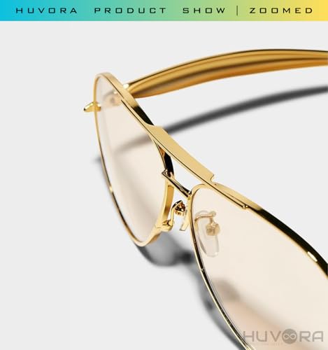 Image of Trending Aviator UV400 Unisex Sunglasses with Designer Metal Frame - Stylish Retro Sun Glasses for Man & Woman - Party Driving Fashion Branded Trendy UV Protected Classy Goggles
